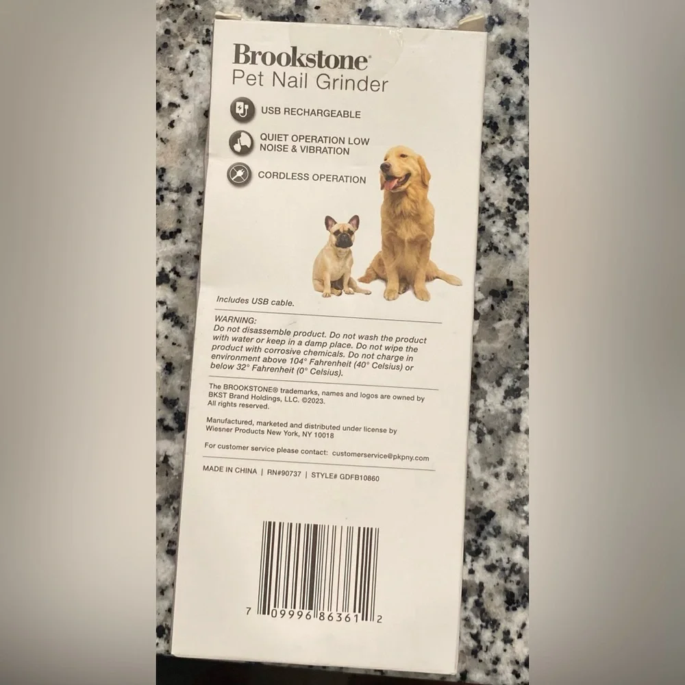 Brookstone Pet Nail Grinder USB